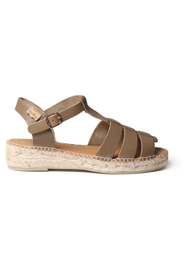 EMMA - Wedge sandals - caqui