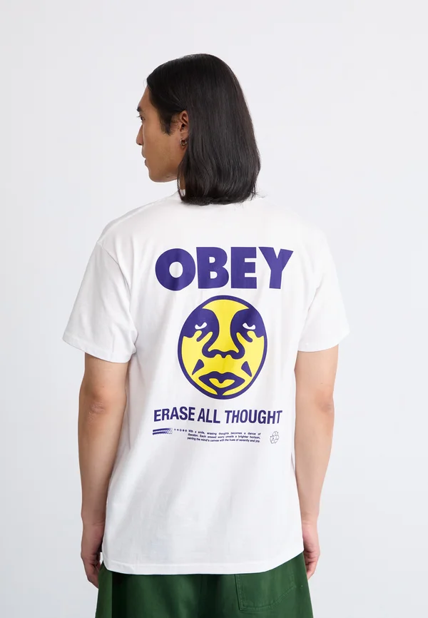 ERASE ALL THOUGHT - Print T-shirt - white