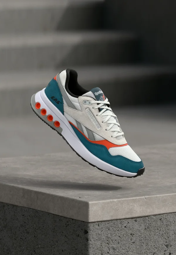 ERS WORLD UNISEX - Trainers - retro teal/white/pump orange