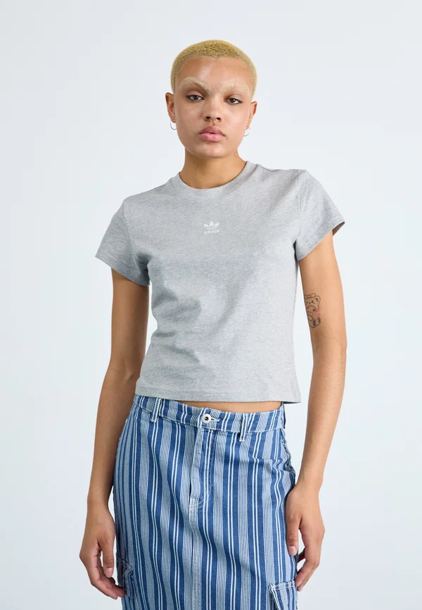 ESS SLIM - Basic T-shirt - medium grey heather