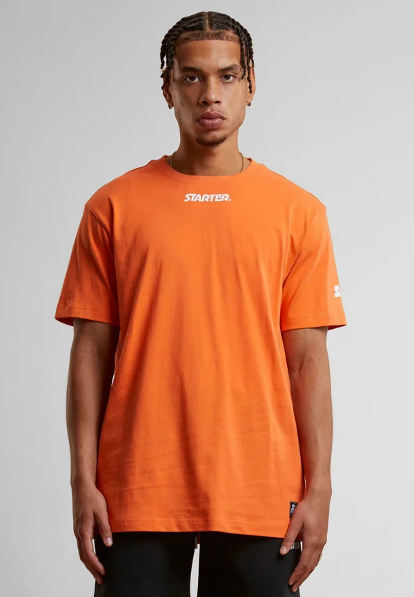 ESSENTIAL - Print T-shirt - mandarin
