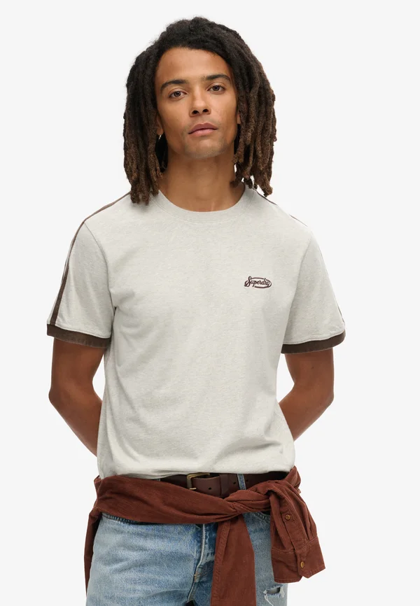 ESSENTIAL RETRO STRIPED  - Print T-shirt - lightning grey grindle