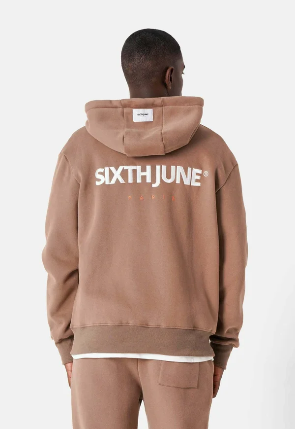 ESSENTIAL - Zip-up sweatshirt - dark beige