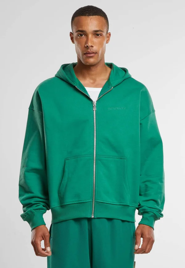 ESSENTIAL - Zip-up sweatshirt - green