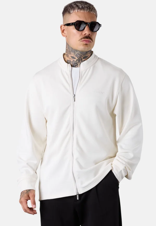 ESSENTIAL - Zip-up sweatshirt - offwhite