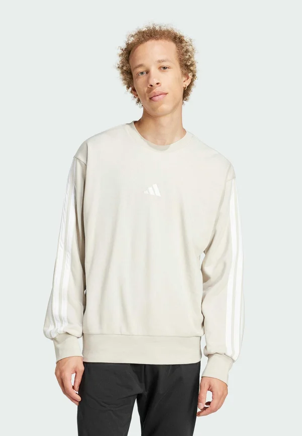 ESSENTIALS 3-STRIPES - Sweatshirt - alumina   white