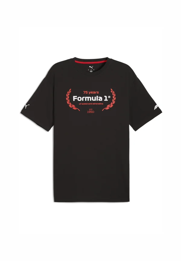 ESSENTIALS GRAPHIC - Print T-shirt - puma black