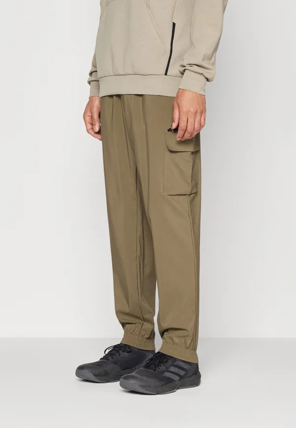 ESSENTIALS SMALL CARGO - Trousers - olive strata/black