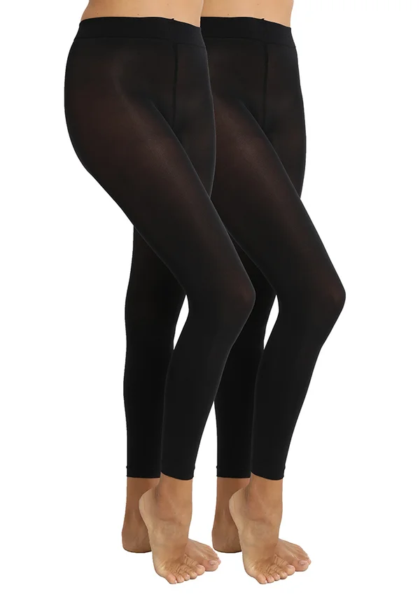 EVERYDAY 2 PACK - Leggings - Stockings - black