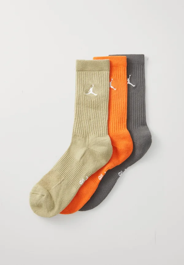 EVERYDAY CUSH CREW 3 PACK UNISEX  - Sports socks - medium khaki/iron grey/starfish/white