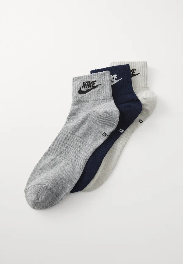 EVERYDAY ESSENTIAL ANKLE UNISEX 3 PACK - Socks - light bone/carbon heather/midnight navy