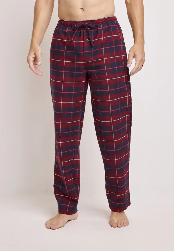EVERYDAY  - Pyjama bottoms - deep cranberry plaid