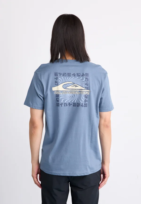 EVO BORDER LINES - Print T-shirt - blue