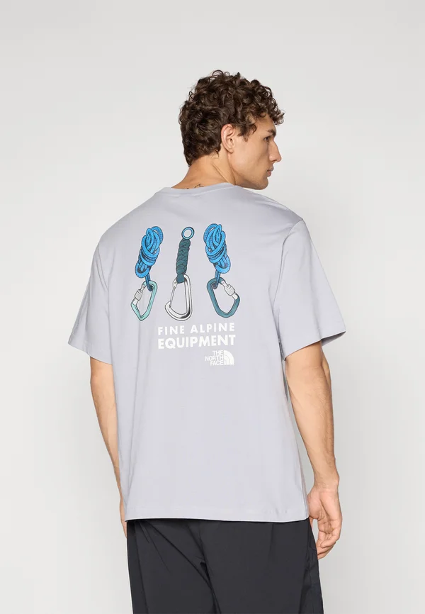 EXPLORE GEAR RELAXED TEE UNISEX - Print T-shirt - blue flax