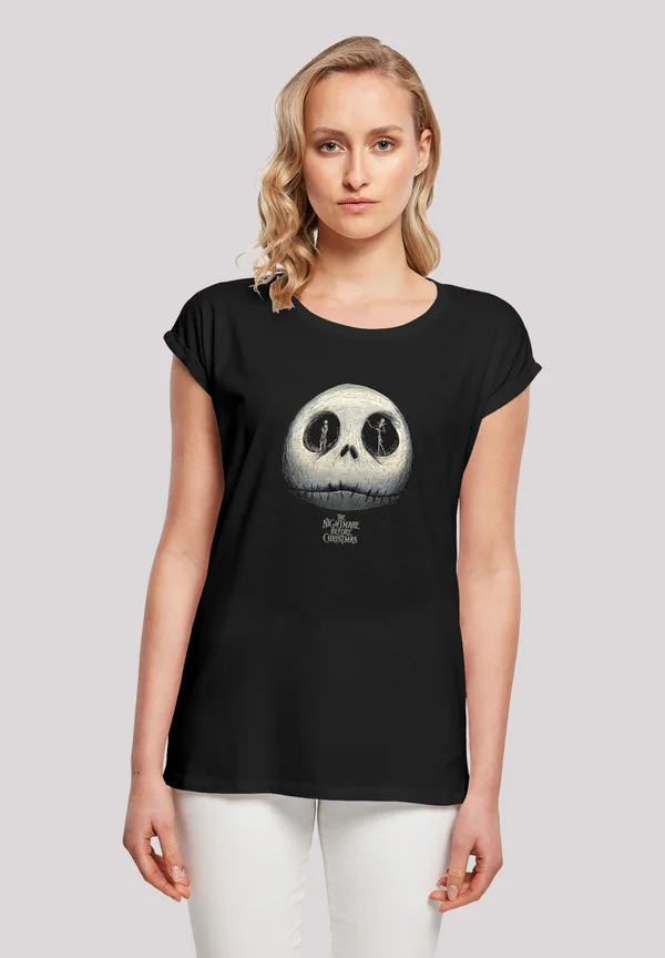 EXTENDED SHOULDER NIGHTMARE BEFORE CHRISTMAS JACKS EYES - Print T-shirt - black