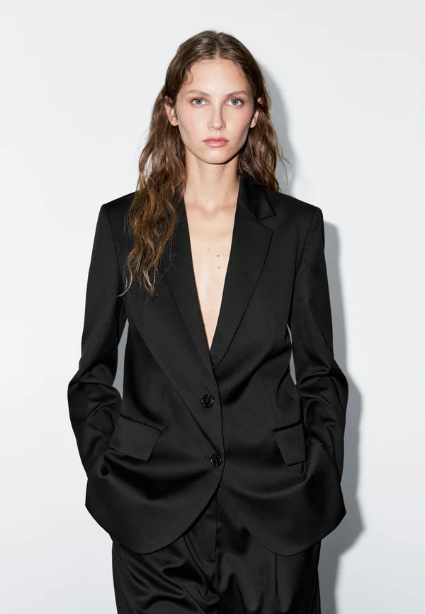 EXTRA FINE TWO-BUTTON - Blazer - black