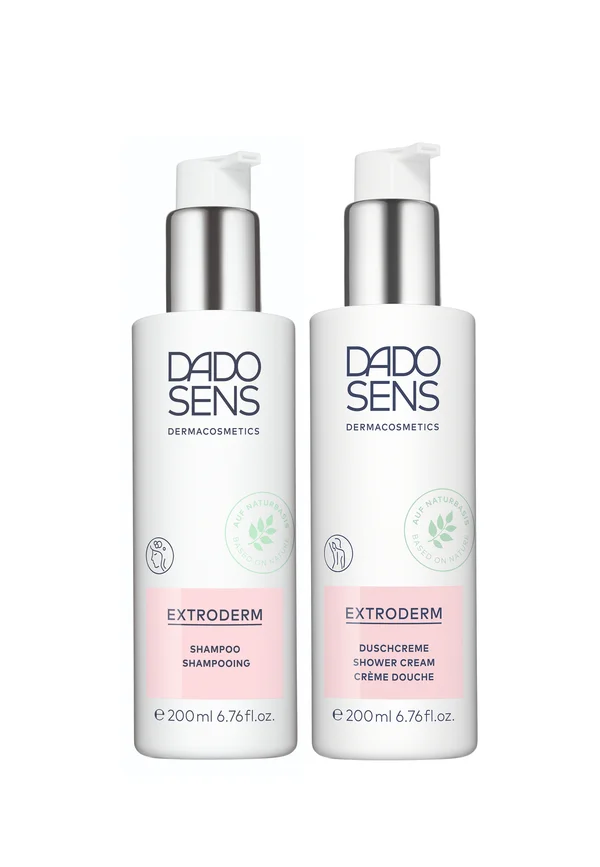 EXTRODERM DUSCHPFLEGE BEI TROCKENER HAUT & SCHUPPENFLECHTE, 400ml - Bath and body set - transparent weiß