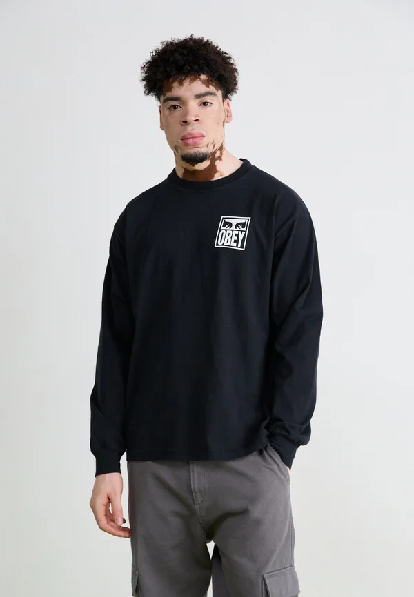 EYES ICON - Long sleeved top - jet black