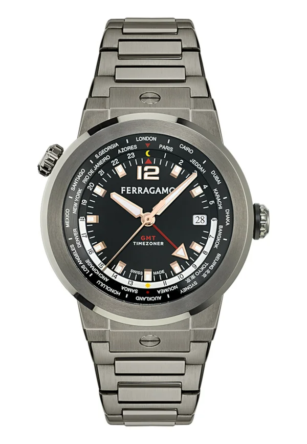 F-80 WORLDTIME - Watch - silver-tone and black