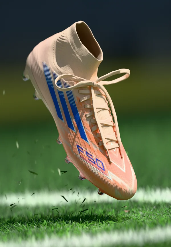 F50 SPARKFUSION PRO W MID FIRM GROUND / ARTIFICIAL GROUND FOOTBALL BOOTS - Firm-ground football boots - bliss orange/lucid blue/beam orange