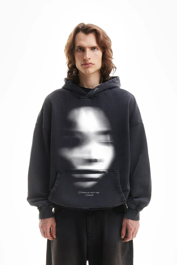 FACE UNISEX - Sweatshirt - black washed
