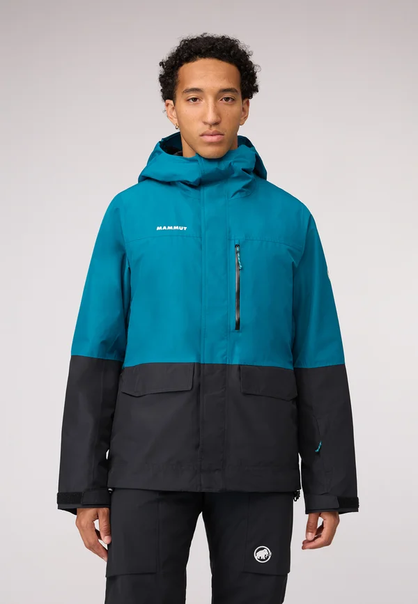 FALL LINE THERMO HOODED JACKET MEN - Ski jacket - deep teal-black
