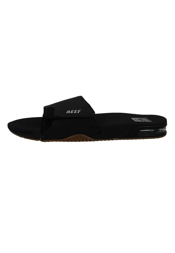 FANNING  - Slippers - black silver