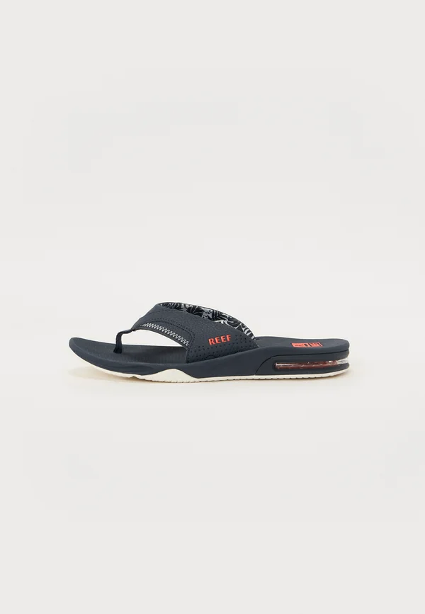 FANNING - T-bar sandals - navy/orange tropic