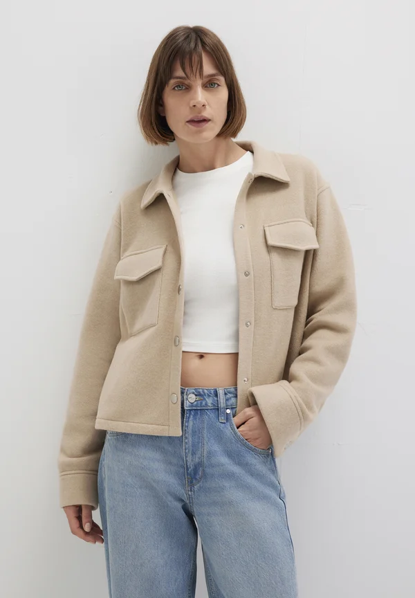 FASHION BUTTON  - Summer jacket - cobblestone melange