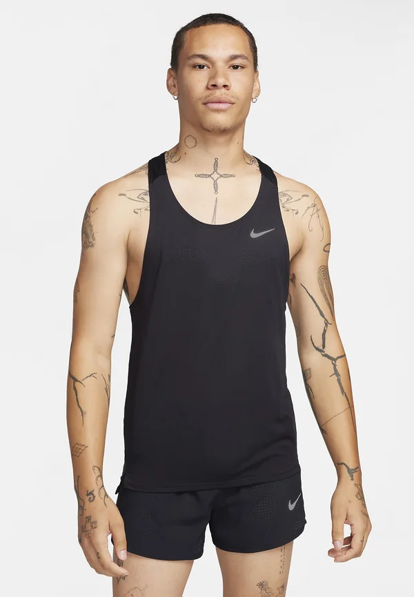 FAST SINGLET - Top - black/(reflective silv)