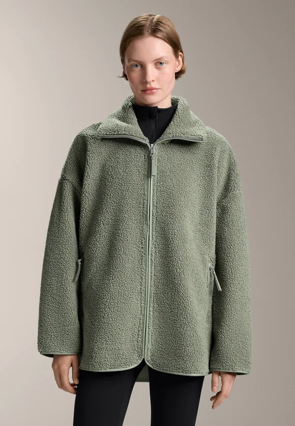 FAUX-SHEARLING OVERSIZE - Fleece jacket - khaki