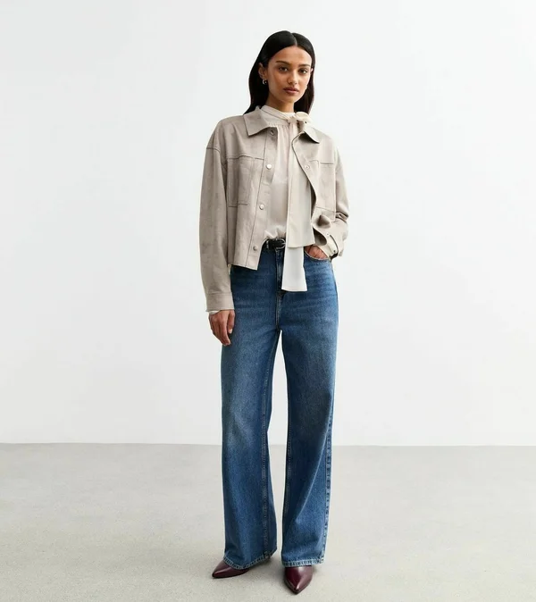 FAUX SUEDE UNLINED - Light jacket - mink