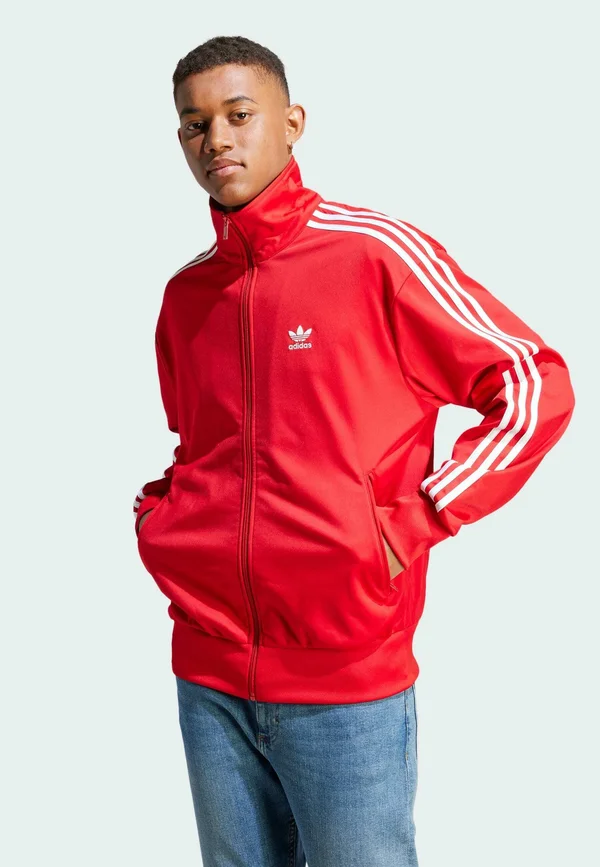FBIRD - Zip-up sweatshirt - better scarlet   white