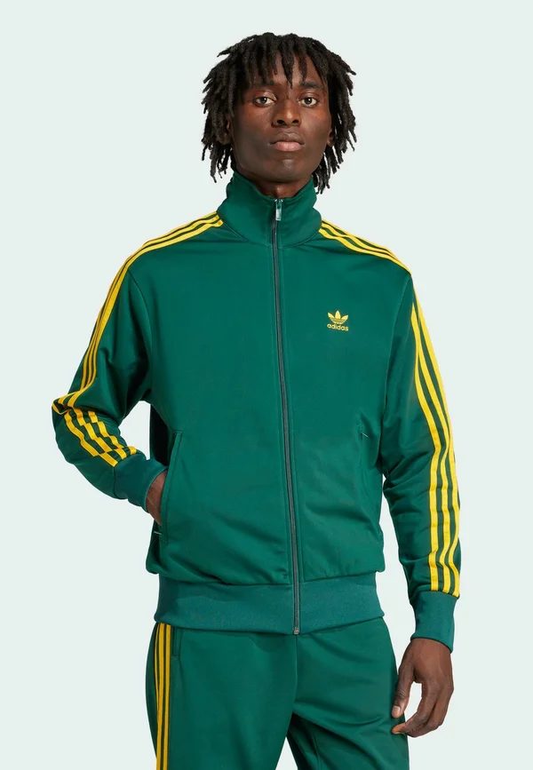 FBIRD - Zip-up sweatshirt - collegiate green   crew yellow