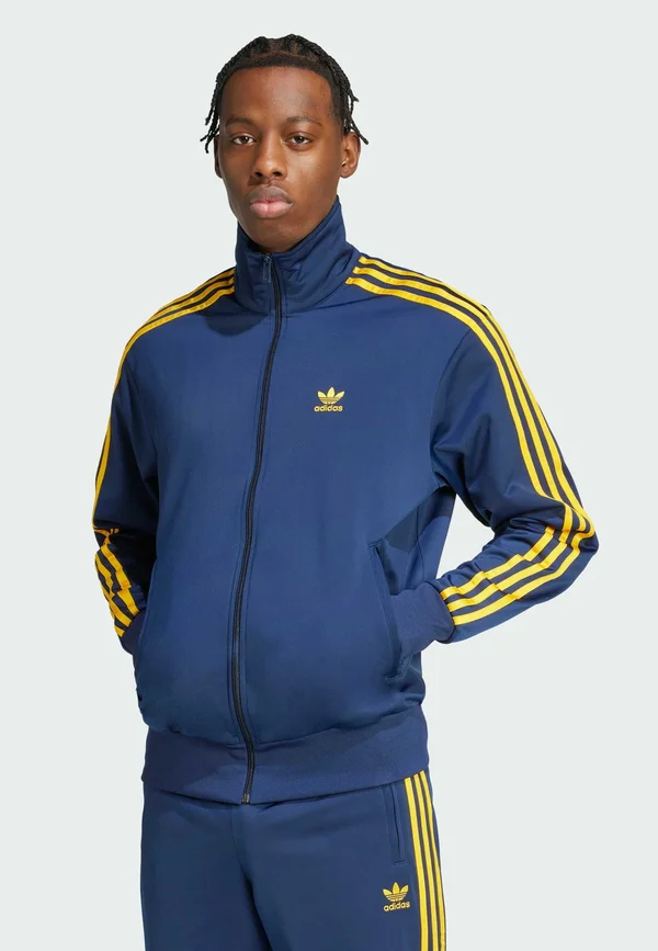 FBIRD - Zip-up sweatshirt - night indigo   crew yellow