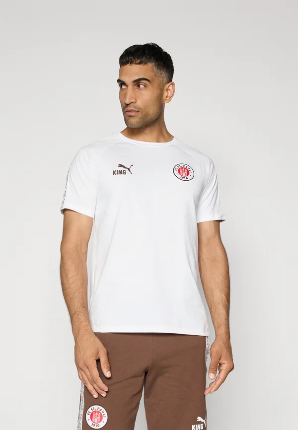 FCSP KING TEE - Club wear - white/espresso brown
