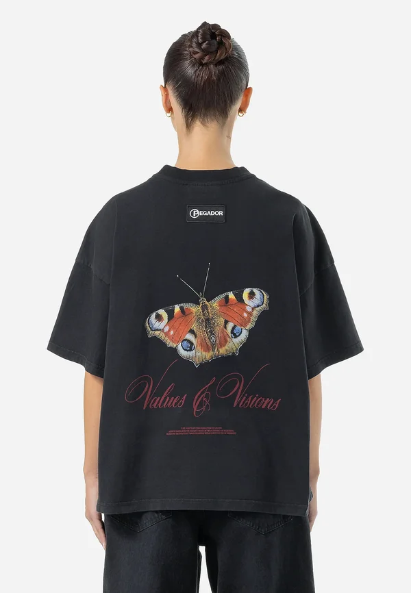 FIA HEAVY OVERSIZED TEE - Print T-shirt - vintage black