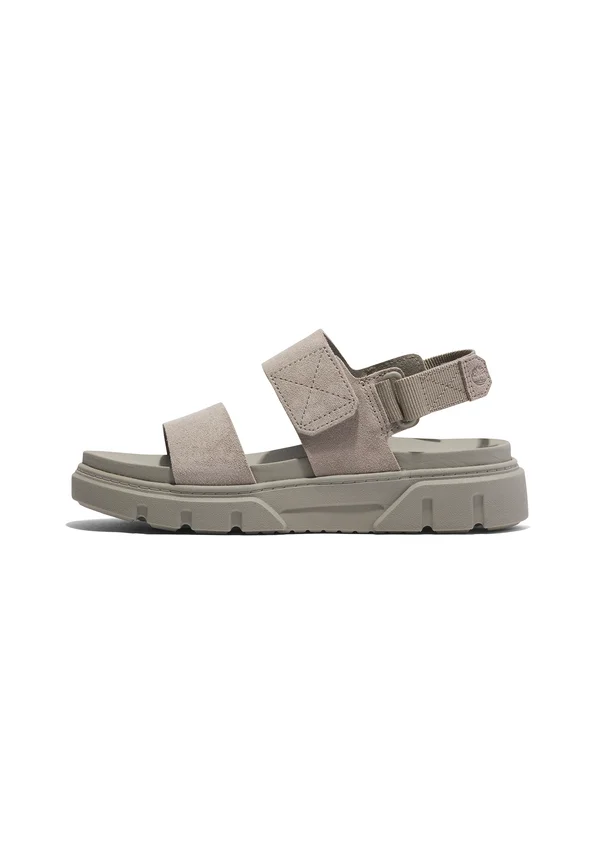 FIELD 2-STRAP - Platform sandals - light taupe suede
