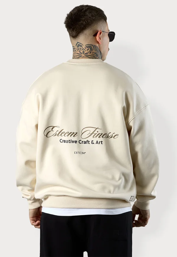 FINESSE OVERSIZED - Sweatshirt - beige