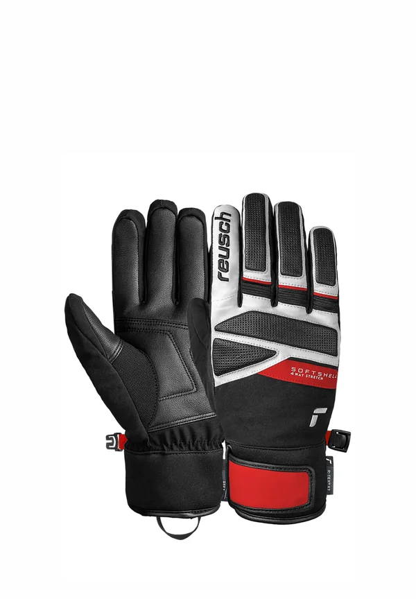 FINGERHAND THUNDER - Gloves - black/white/fire red