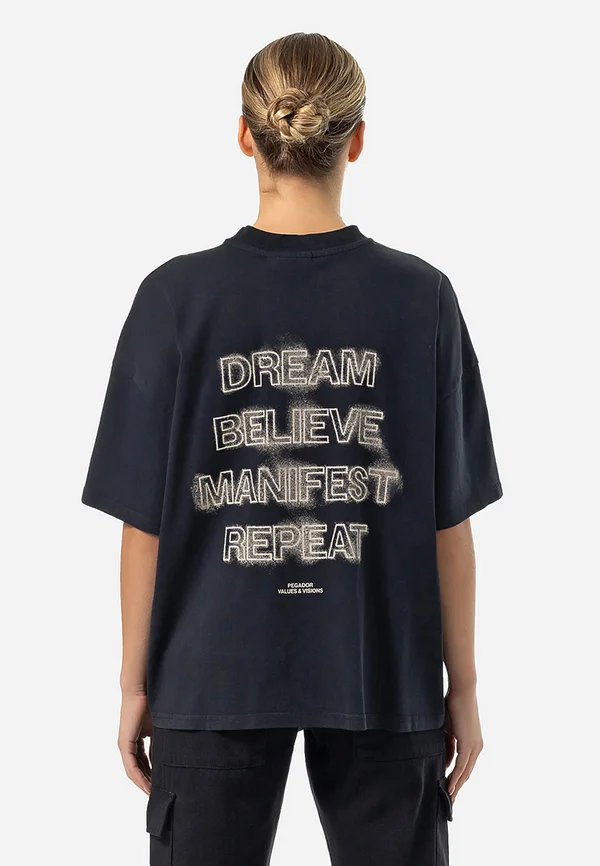 FIO HEAVY OVERSIZED TEE - Print T-shirt - vintage black