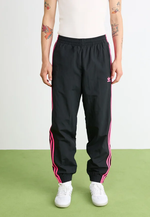 FIREBIRD PANTS - Tracksuit bottoms - black lucid pink