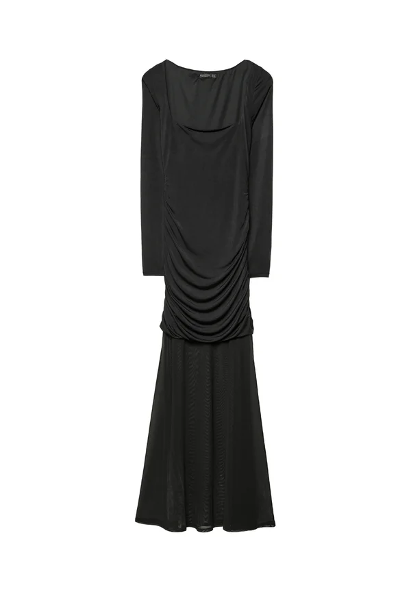 FITTING WITH CONTRAST DETAIL - Maxi dress - black