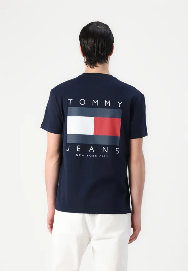 FLAG GRAPH - Print T-shirt - dark night navy