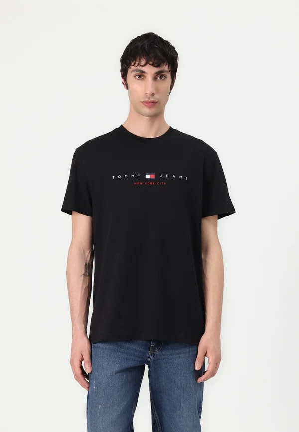 FLAG LINEAR TEE  - Print T-shirt - black