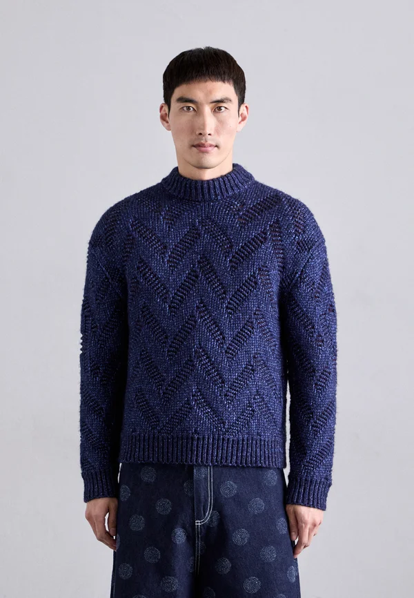 FLAT CREWNECK - Jumper - navy