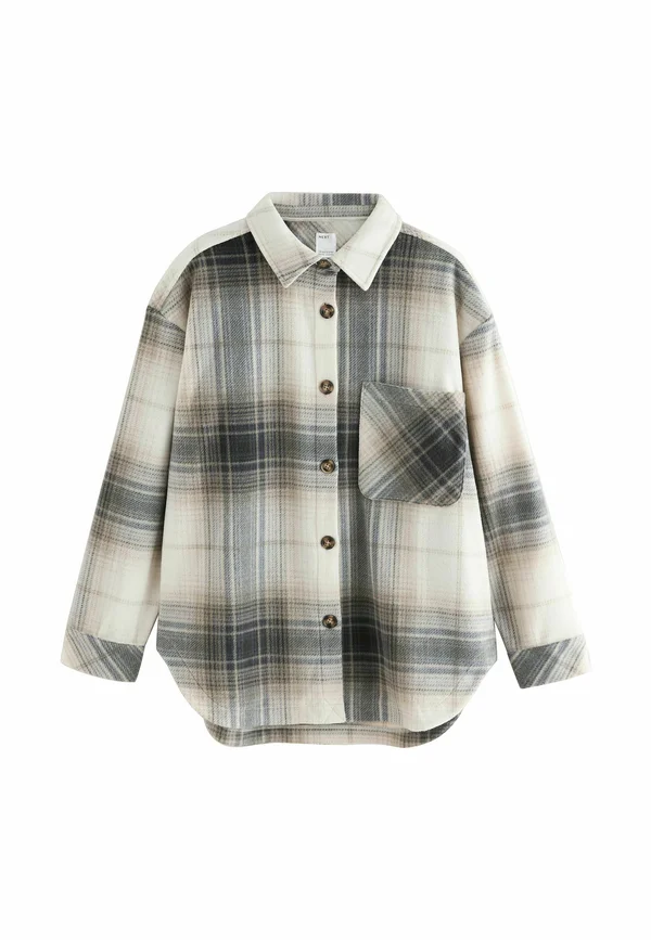 Fleece jacket - black white check