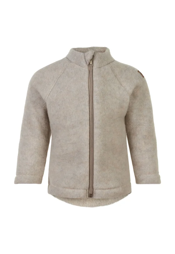 Fleece jacket - melange offwhite