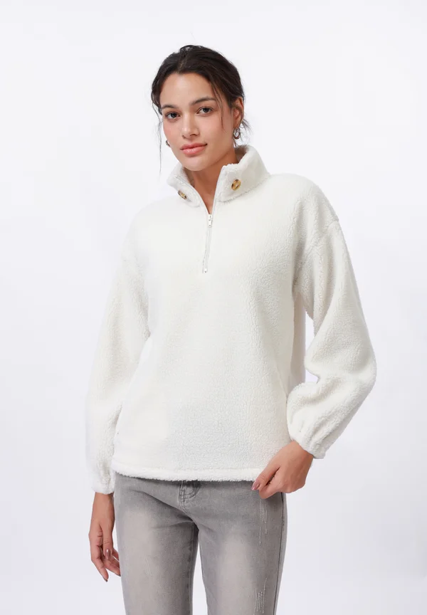 Fleece jumper - cream