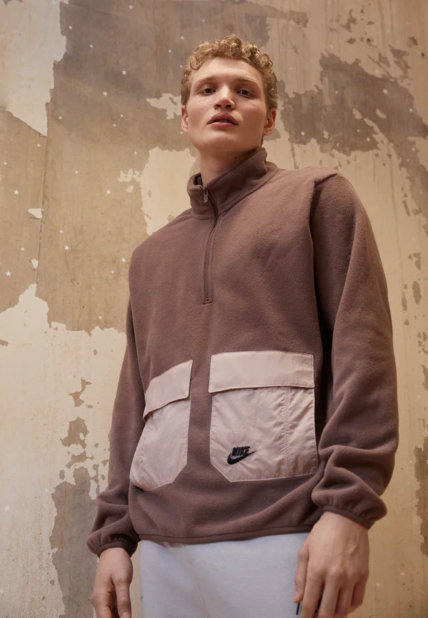 Fleece jumper - diffused taupe/light bone